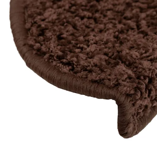 Prostirke za stepenice 15 kom 65x21x4 cm Smeđe poluokrugle velike - Smeđa 65 x 21 x 4 cm 15 Smeđa Cijena