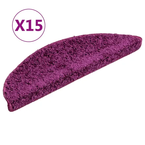 Prostirke za stepenice 15 kom 56x17x3 cm ljubičaste poluokrugle - Ljubičasta 56 x 17 x 3 cm 15 Cijena