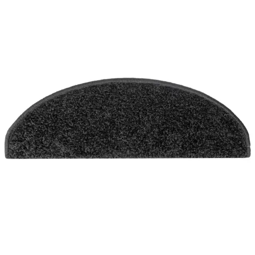 Prostirke za stepenice 15 kom 65x21x4 cm Crne poluokrugle velike - Crna 65 x 21 x 4 cm 15 Cijena