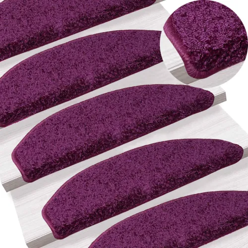Prostirke za stepenice 15 kom 65x21x4 cm ljubičaste poluokrugle velike - Ljubičasta 65 x 21 x 4 cm 15 Cijena