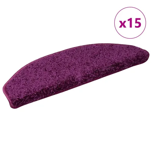 Prostirke za stepenice 15 kom 65x21x4 cm ljubičaste poluokrugle velike - Ljubičasta 65 x 21 x 4 cm 15 Cijena