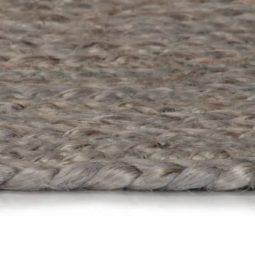 Ručno rađeni tepih od jute okrugli 150 cm sivi - Siva 150 cm Cijena