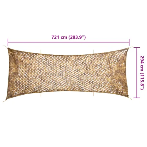 Kamuflažna mreža s torbom za pohranu 721 x 294 m boja pijeska - 721 x 294 cm Cijena