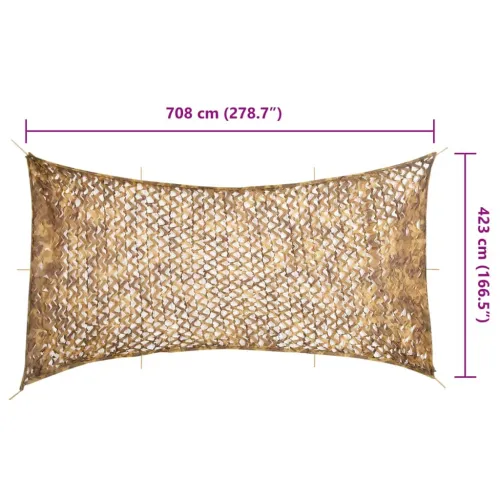 Kamuflažna mreža s torbom za pohranu 708 x 423 m boja pijeska - 708 x 423 cm Cijena