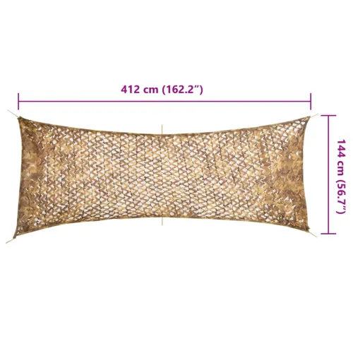 Kamuflažna mreža s torbom za pohranu 412x144 m boja pijeska - 412 x 144 cm Cijena