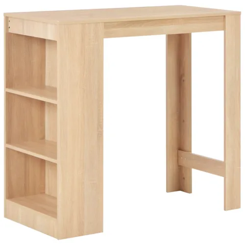 Barski stol s policom boja hrasta 110 x 50 x 103 cm - Boja hrasta Cijena