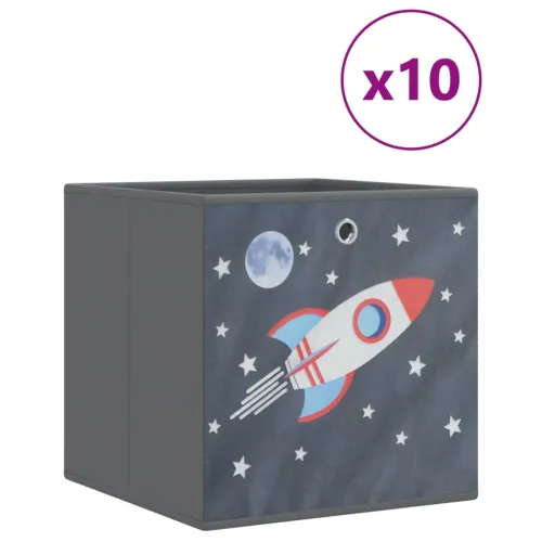 Sklopive kutije za pohranu 10 kom sive 32x32x32 cm od tkanine - Siva 10 Cijena
