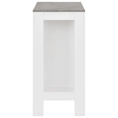 Barski stol s policom bijeli 110 x 50 x 103 cm - Beton siva 1 Cijena