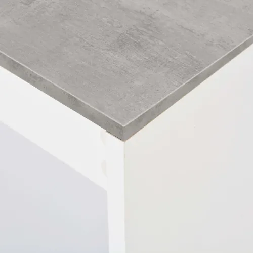 Barski stol s policom bijeli 110 x 50 x 103 cm - Beton siva 1 Cijena
