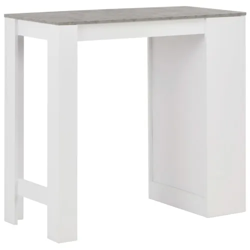 Barski stol s policom bijeli 110 x 50 x 103 cm - Beton siva 1 Cijena