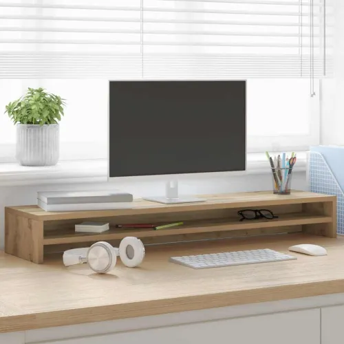 Stalak za monitor Artisan hrast 100x24x13 cm Konstruirano drvo - hrast artisan 1 Hrast artisan Cijena