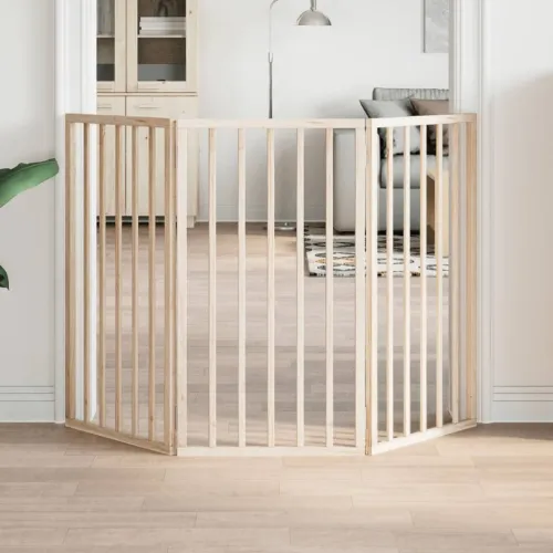 Vrata za pse Sklopiva 3 Panela 150 cm Drvo Topole - Prirodna 50 x 90 x 2 cm 3 Prirodna Cijena