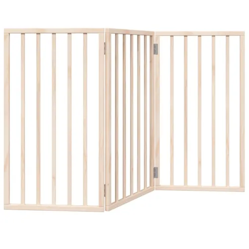 Vrata za pse Sklopiva 3 Panela 150 cm Drvo Topole - Prirodna 50 x 90 x 2 cm 3 Prirodna Cijena