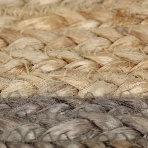 Ručno rađeni tepih od jute sa sivim rubom 90 cm - Siva 90 cm Cijena