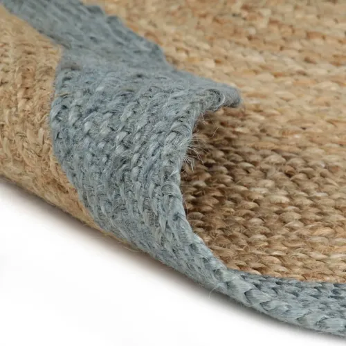 Ručno rađeni tepih od jute s maslinastozelenim rubom 90 cm - Maslinovo zelena 90 cm Cijena
