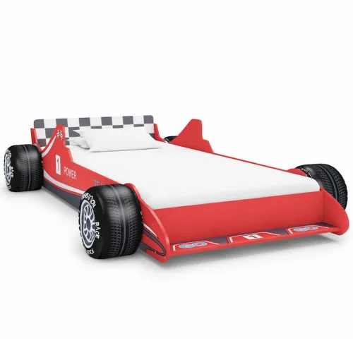Dječji krevet trkaći auto 90 x 200 cm crveni  - Crvena Cijena
