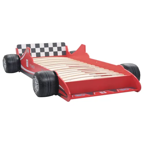 Dječji krevet trkaći auto 90 x 200 cm crveni  - Crvena Cijena