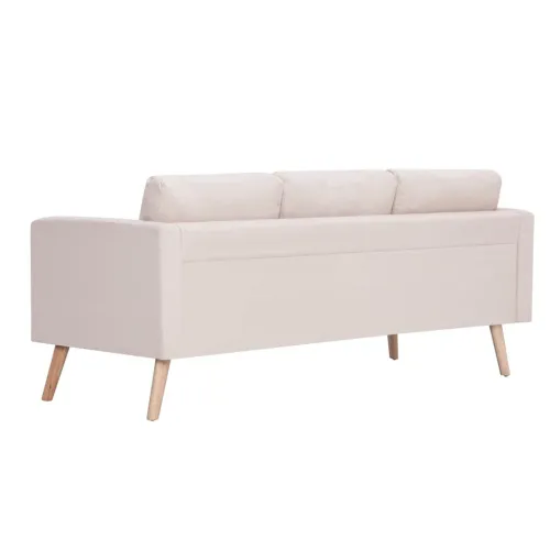 2-dijelni set sofa od tkanine krem - Krema dvosjed + trosjed Cijena