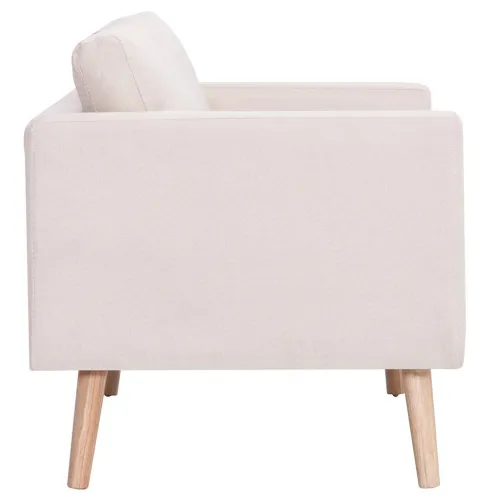 2-dijelni set sofa od tkanine krem - Krema dvosjed + trosjed Cijena