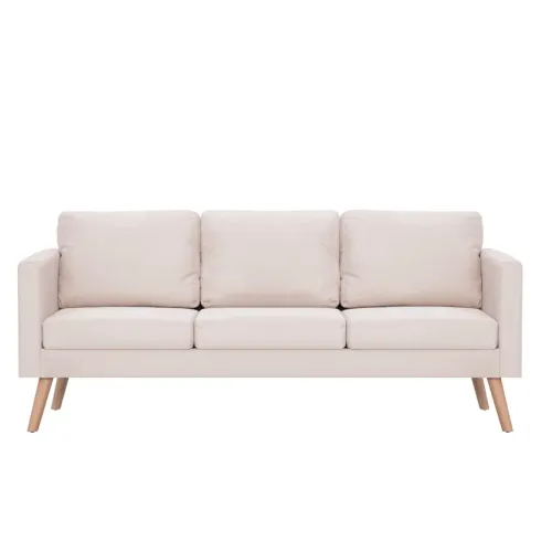 2-dijelni set sofa od tkanine krem - Krema dvosjed + trosjed Cijena