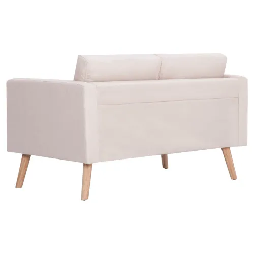 2-dijelni set sofa od tkanine krem - Krema dvosjed + trosjed Cijena
