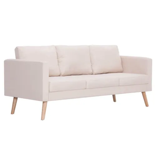 2-dijelni set sofa od tkanine krem - Krema dvosjed + trosjed Cijena