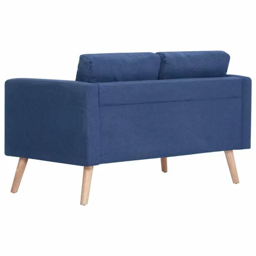 2-dijelni set sofa od tkanine plavi - Plava dvosjed + trosjed Cijena