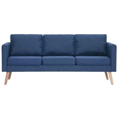 2-dijelni set sofa od tkanine plavi - Plava dvosjed + trosjed Cijena