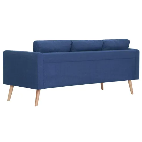 2-dijelni set sofa od tkanine plavi - Plava dvosjed + trosjed Cijena