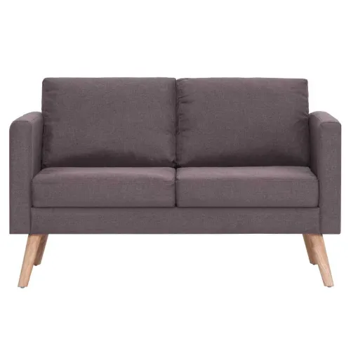 2-dijelni set sofa od tkanine bež - Sivo-smeđa dvosjed + trosjed Cijena