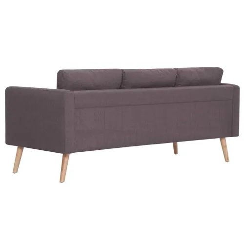 2-dijelni set sofa od tkanine bež - Sivo-smeđa dvosjed + trosjed Cijena