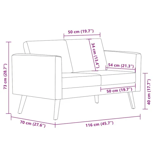 2-dijelni set sofa od tkanine bež - Sivo-smeđa dvosjed + trosjed Cijena