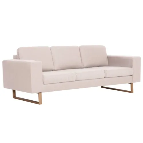 2-dijelni set sofa od tkanine krem - Krema dvosjed + trosjed Cijena