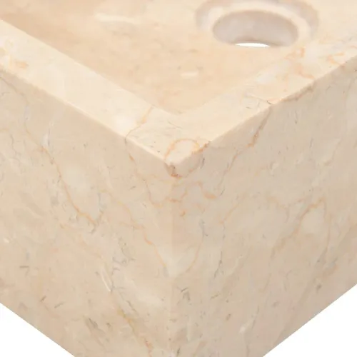Lavabo - Umivaonik 45 x 30 x 12 cm mramorni visoki sjaj krem - Krema Cijena
