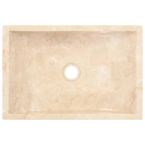 Lavabo - Umivaonik 45 x 30 x 12 cm mramorni visoki sjaj krem - Krema Cijena