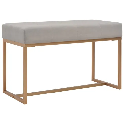 Klupa 80 cm siva baršunasta - Siva 80 cm Cijena