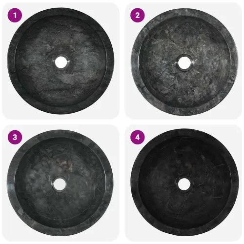 Lavabo - Umivaonik 40 x 12 cm mramorni crni - Crna Cijena