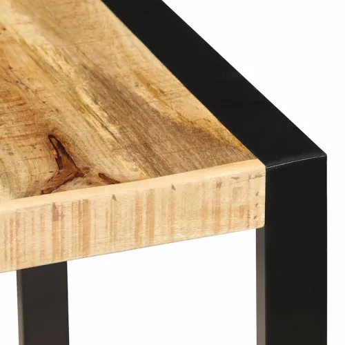 Blagovaonski stol od masivnog drva manga 160 x 80 x 75 cm - Crna 160 x 80 x 75 cm masivno drvo manga Cijena