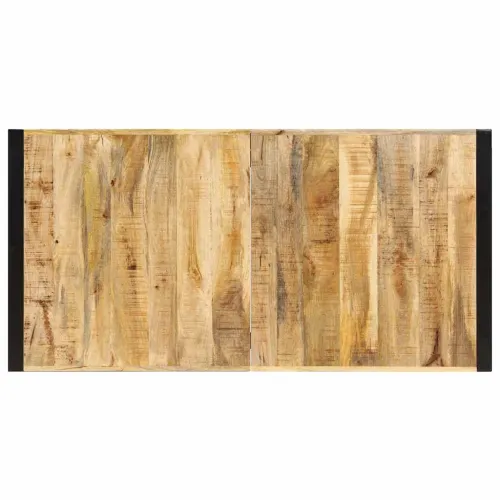 Blagovaonski stol od masivnog drva manga 160 x 80 x 75 cm - Crna 160 x 80 x 75 cm masivno drvo manga Cijena