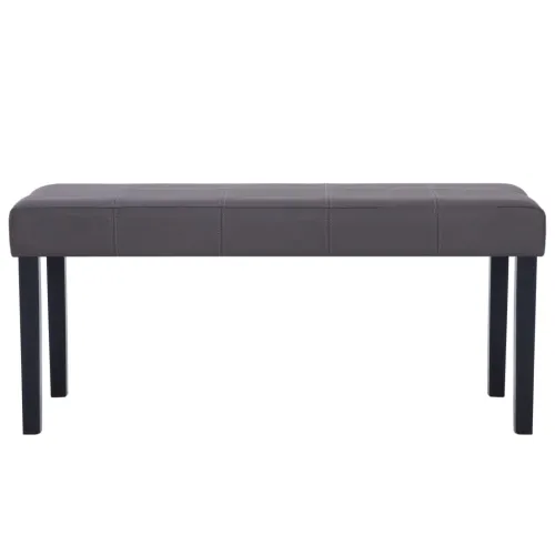 Klupa od umjetne kože 106 cm siva - Siva Cijena