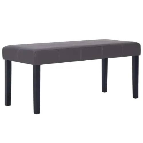 Klupa od umjetne kože 106 cm siva - Siva Cijena