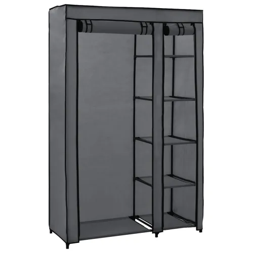 Sklopivi ormar sivi 110 x 45 x 175 cm od tkanine - Siva 1 1 Siva Cijena