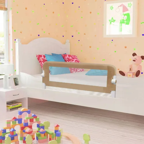 Sigurnosna ogradica za dječji krevet bež 120 x 42 cm poliester - Sivo-smeđa 120 x 42 cm 1 Cijena