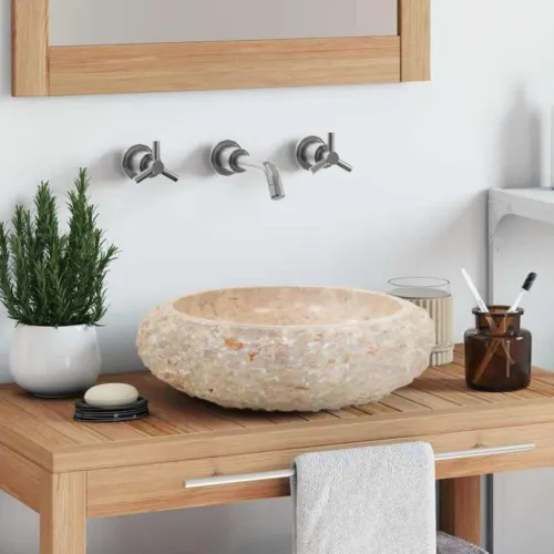 Lavabo - Umivaonik 40 x 12 cm mramorni krem - Krema Cijena