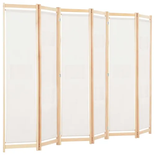 Paravan - Sobna pregrada sa 6 panela od tkanine 240 x 170 x 4 cm krem - Krema 6 Cijena