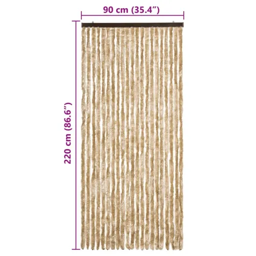 Zavjesa protiv muha - Zastor protiv insekata bež 90 x 220 cm šenil - Bež 90 x 220 cm Cijena