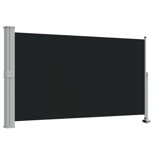 Uvlačiva bočna tenda za terasu 140 x 300 cm crna - Crna 140 x 300 cm Cijena