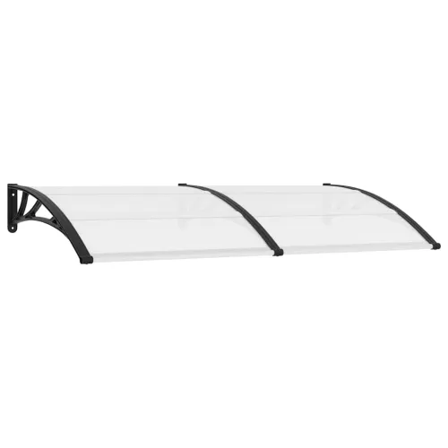 Nadstrešnica za vrata crna 200 x 100 cm PC - Crna i prozirna 200 x 100 cm 1 Cijena