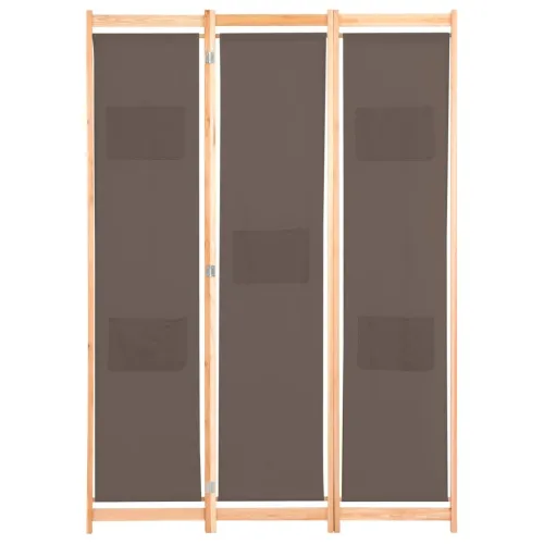 Paravan - Sobna pregrada s 3 panela od tkanine 120 x 170 x 4 cm smeđa - Smeđa 3 1 Smeđa Cijena