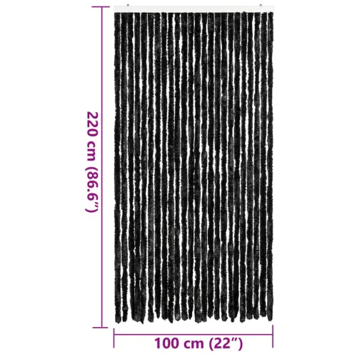 Zavjesa protiv muha - Zastor protiv insekata antracit 100 x 220 cm šenil - Antracit 100 x 220 cm Cijena